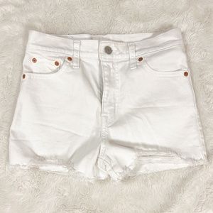 Levi Strauss & Co, High Rise Shorts, White Jean, Size 26